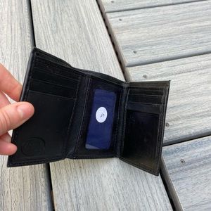 Brand new black leather wallet